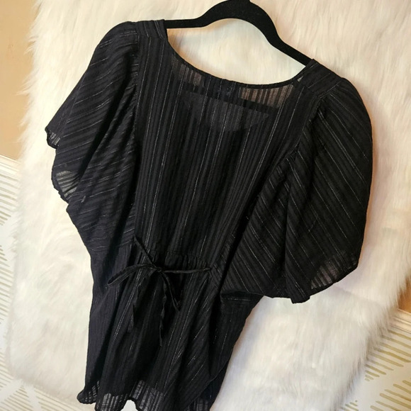 MXMK Black & Silver Pinstriped Tunic (NWOT) - Picture 4 of 6